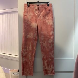 FOREVER 21: Pink Tie-Dye Boyfriend Jeans